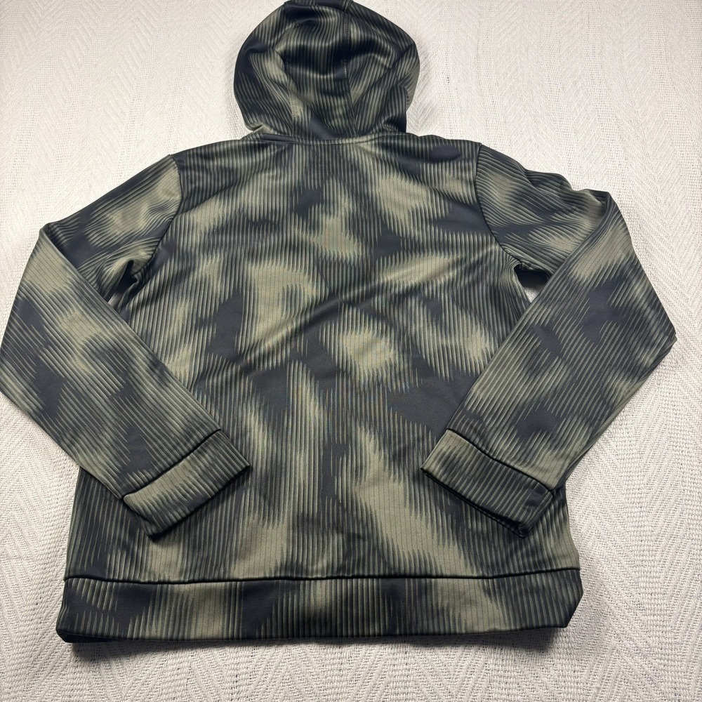 Under Armour Boys Hooded Sweatshirt Green Black Camouflage Youth Large Hoodie